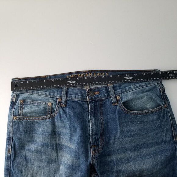 American Eagle Outfitters Jeans Men's 36 Distressed Denim Original Straight Leg - Picture 11 of 11